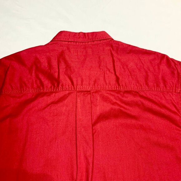 Vintage 90s Bugle Boy Company Red Short Sleeve Button Down Shirt Men's XL - Picture 6 of 8